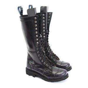 John Fluevog Zachary purple Boots size 7W Like New DISCONTINUED!